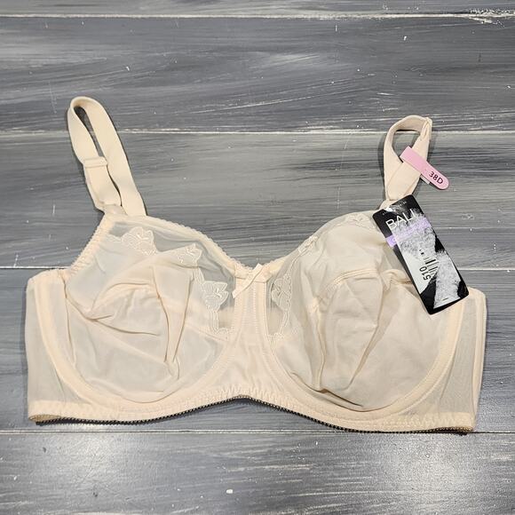 Bali 0180 Underwire Bra 38D Flower Bali 2 Ply Full Coverage Cream - Picture 1 of 10